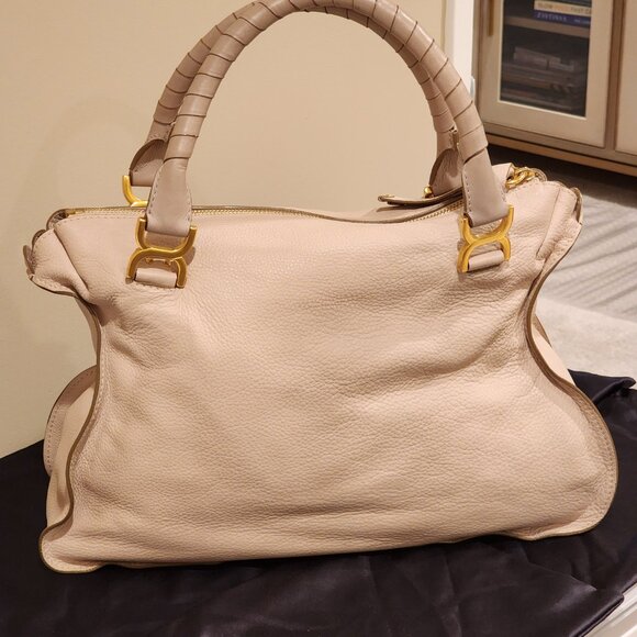 Excellent!! CHLOE: “Marcie” Large Double Carry Satchel bag - Picture 9 of 16